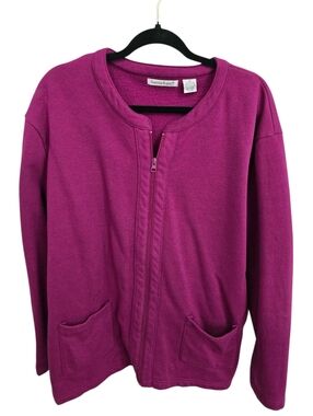 Hastings & Smith Women Zip-Front Women's Heavy Weight Cotton Fleece Jacket